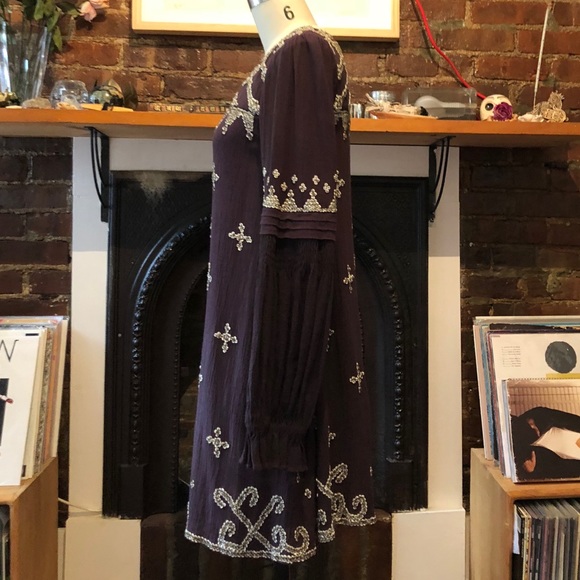 Shell 🐚 Embellished Gauze Dress 💜 - Picture 5 of 8